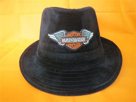 black harley davidson hat|harley davidson fedora hats.